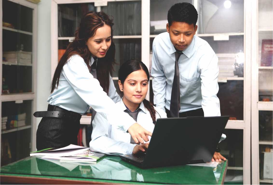 MBA students in a leadership workshop